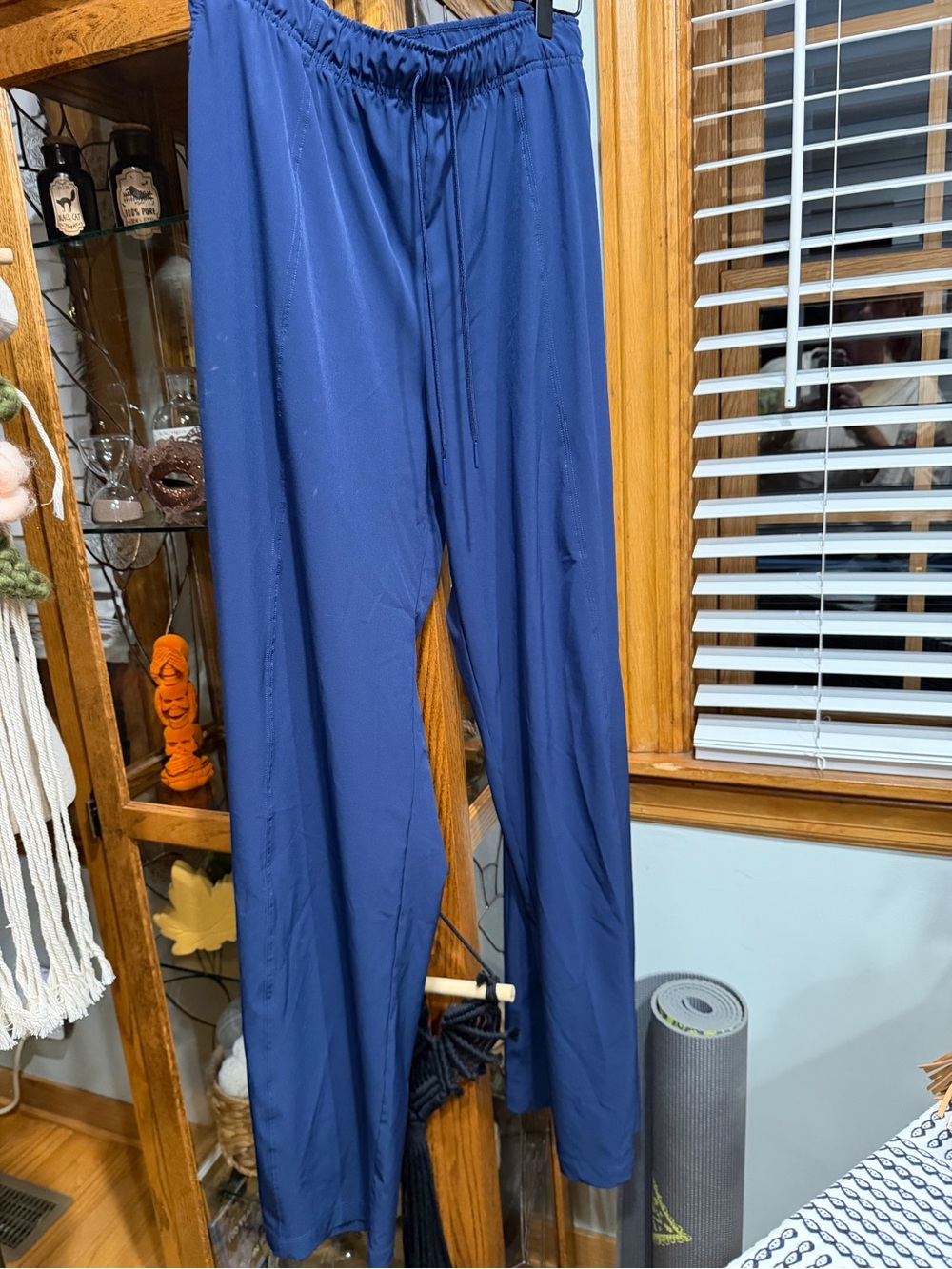 Nike Women's Navy Elastic-Waist Track Pants